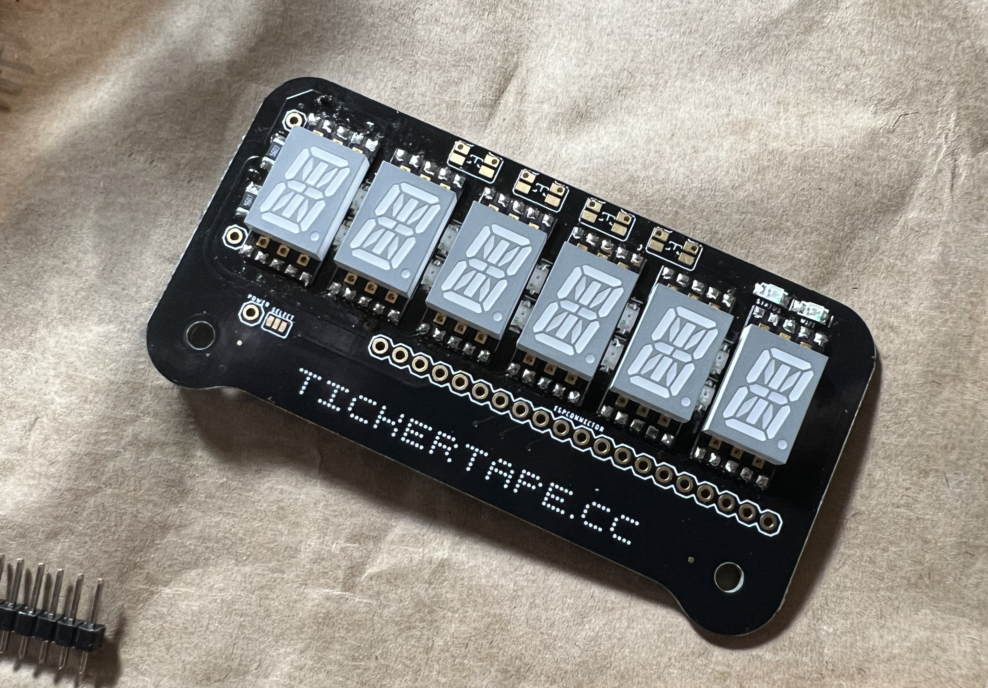 A completed Tickertape Retro Display